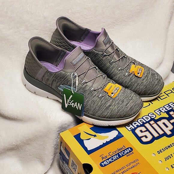 NEW IN BOX Sketchers hands free slip-ins Summit Dazzling Haze (gray) size 9.5 - Picture 3 of 15